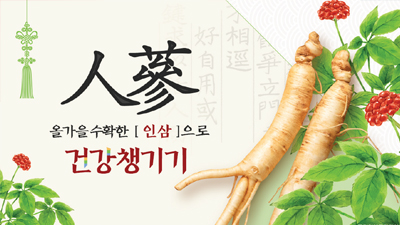 올 가을 수확한인삼으로건강을챙기세요